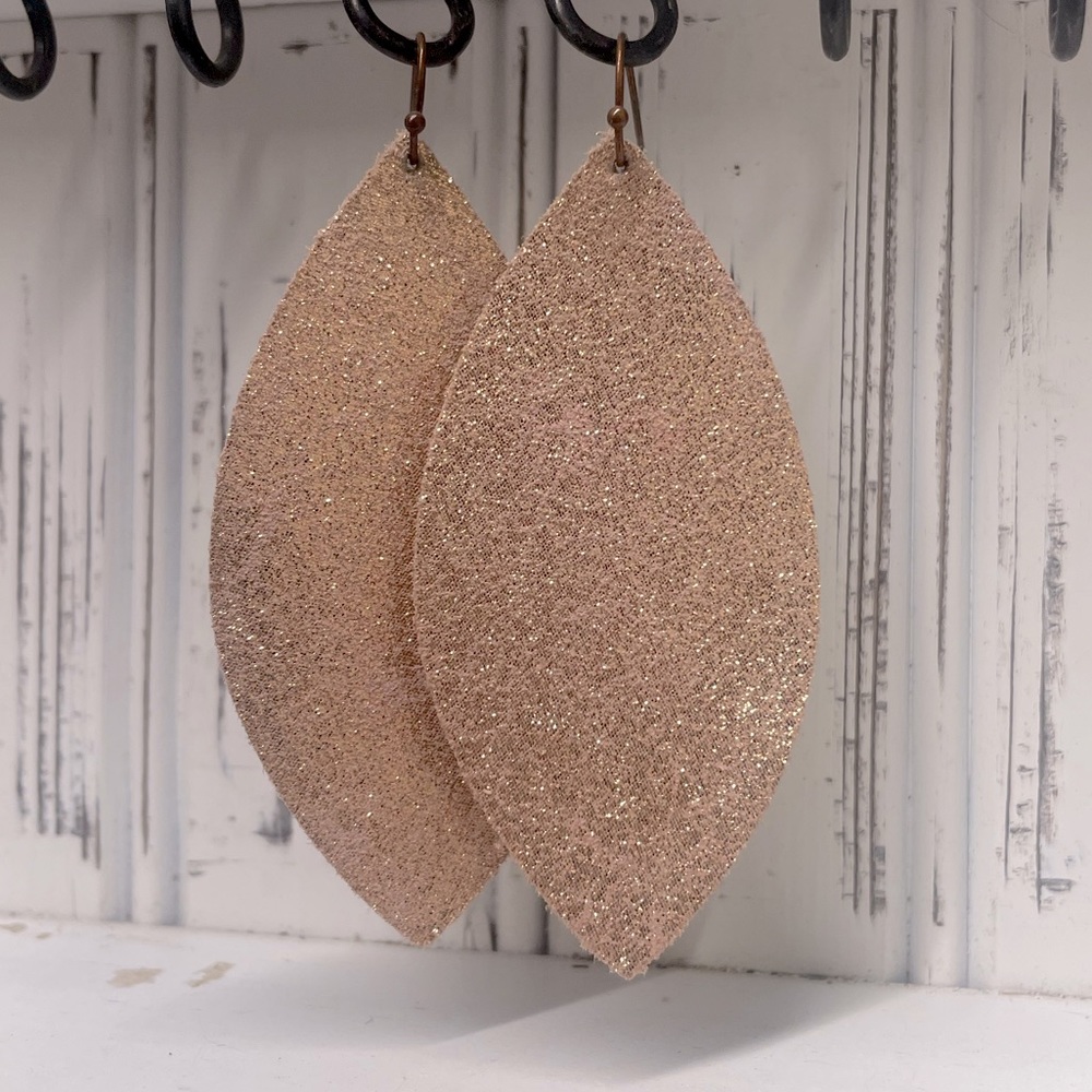 Bohemian Faux Leather Teardrop Earringss